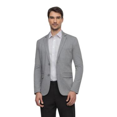 Imagem de Blazer Slim Hangar 33 Em Malha Cinza Tam. 62-Masculino