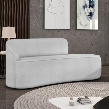 Imagem de Sofá 3 Lugares Orgânico 180 Cm Morgan Bouclê Cinza