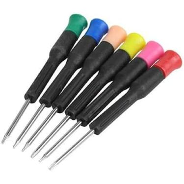 Imagem de Jogo de Chaves Precisão Pequena Torx Fenda 6 Pçs Reparos Celular Eletrônicos Notebook Tablet Óculos