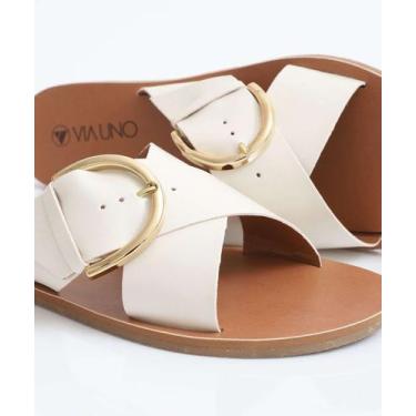 Imagem de Rasteirinha Feminina Via Uno Off White-96034, Off white, 37