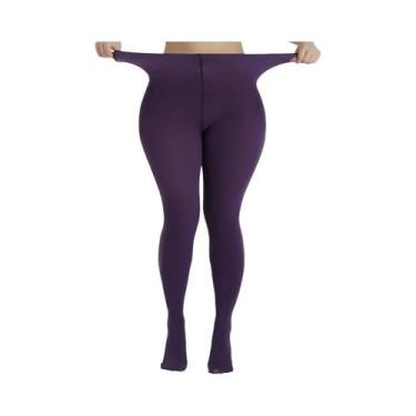 Imagem de Meia-calça Feminina Oversized Com Estampa De Leopardo, Alta Elasticida