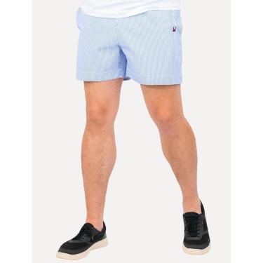 Imagem de Short Tommy Hilfiger Masculino Medium Drawstring Core Logo Stripe Azul Claro-Masculino