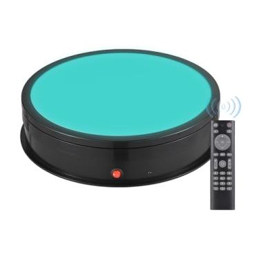 Imagem de Acouto Suporte de Exibição Giratório Motorizado, Mesa Giratória Elétrica de 30 CM Com Base de Exibição de Luz RGB Show de Vídeo Ao Vivo Giratório de 360 ​​°, Capacidade de Carga de 60 (Preta)