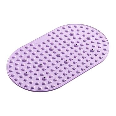Imagem de Zialofi Tapete de massagem para os pés com pontos de acupuntura, almofada de chão antiderrapante para idosos, presente ideal para caminhada, almofadas, Roxo
