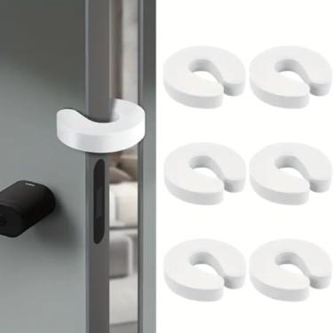 Imagem de 6 peças de protetores de aperto de porta - Protetor de canto de segurança de espuma macia, prevenção de batida de porta e protetor de dedos, 6 peças