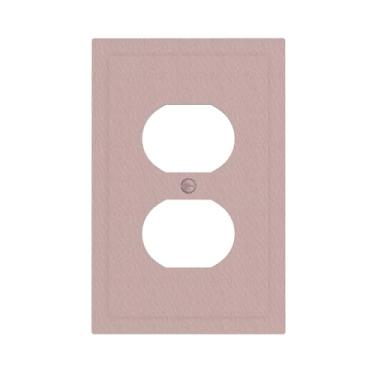 Imagem de WUYOCHA Capas decorativas rosa rosa 1 Gang placa de cobertura de interruptor de luz dupla placas de parede exclusivas para tomadas elétricas, capas de placa de interruptor para quarto, cozinha