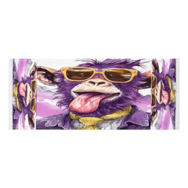 Imagem de Wassud Capas engraçadas de máquina de lavar e secar macaco, protetor de lavadora com sacos de armazenamento, capa de geladeira à prova de poeira com bolsos para lavanderia doméstica, cozinha, 120 x 55