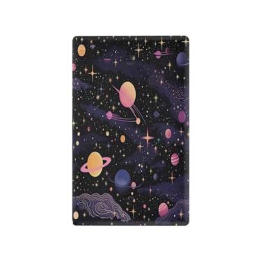 Imagem de Wassud Design de ilustração astronômica (4) placa de cobertura de interruptor de luz, 1 capa de tomada em branco placa de parede decorativa decoração de casa sala de estar quarto
