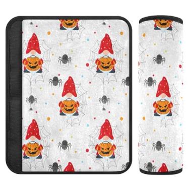 Imagem de Burbuja Capa para cinto de segurança de carro Halloween Gnomos Protetor de cinto de segurança de carro macio confortável para alça de ombro de assento, 1 par médio