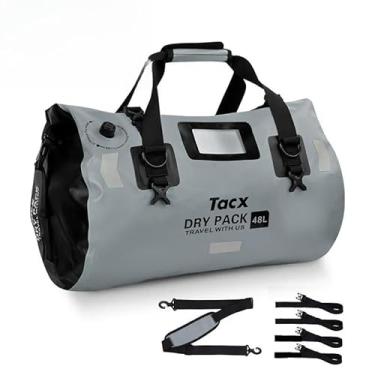 Imagem de Bolsa traseira de moto estojo grande capacidade Mochila pilotagem Equipamento Brigada Cavaleiros 100 PVC Design topo enrolado Cinto liberação rápida Couro refletivo mão multiuso messenger Bagagem viag