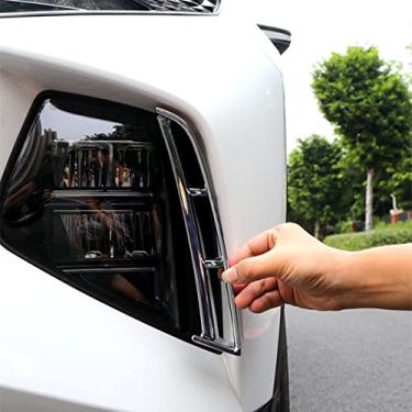 Imagem de CYAuto Novo para-choque dianteiro de fibra de carbono cromado para farol de neblina para Hyundai Tucson 2022 2023 (cromado)