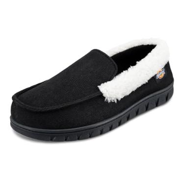 Imagem de Dickies Pantufa veneziana de veludo cotelê fechado com sola interna/externa, Preto, Medium