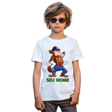 Imagem de Camiseta Lobo Mau Desenho Camisa Personalizada Blusa Infantil e Juveni
