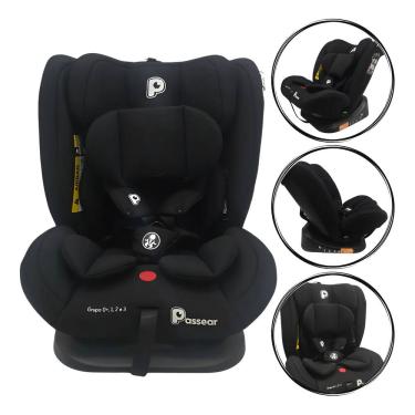 Imagem de Cadeirinha Para Carro Reclinavel Zaya Preta - Passear Baby