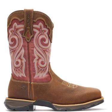 Imagem de Durango Women's Lady Rebel 10" WP Composite Square Toe Briar Brown/Rusty Red 7.5 B US