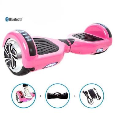 Imagem de Hoverboard 6,5 Rosa Marca HoverboardX USA Bateria e Speaker Bluetooth 