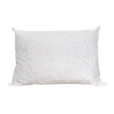 Imagem de Travesseiro de Poliéster com Suporte Firme, Branco, 50x70cm, Capa Matelada