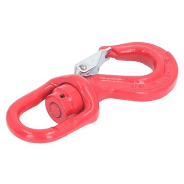 Imagem de aqxreight Gancho Giratório de Guindaste, Liga de Aço Resistente, Equipamento de Eslinga de Elevação Universal Com Mola 1.12T para Talha, Plástico que Pulverizou um Lindo Aço Prático é um Gancho