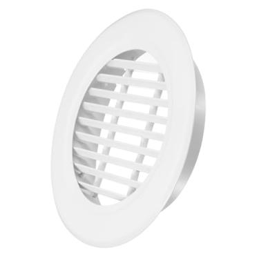 Imagem de PATIKIL Ventilação de ar redonda de 17,78 cm, capa de grade de grelha de 17 graus de liga de alumínio Soffit Ventilação HVAC para teto parede telhado banheiro cozinha garagem duto galpão garagem