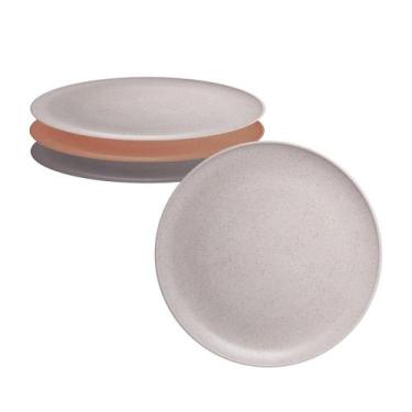 Imagem de Jogo 4 Pratos de Sobremesa em Fibra de Pinho e PP Cores Sortidas Inque