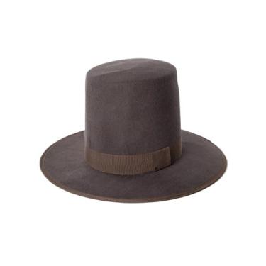Imagem de EFDNK-HB Chapéu mágico clássico personalizado chapéu coco universal decoração de palco show mágico performance de rua (marrom)