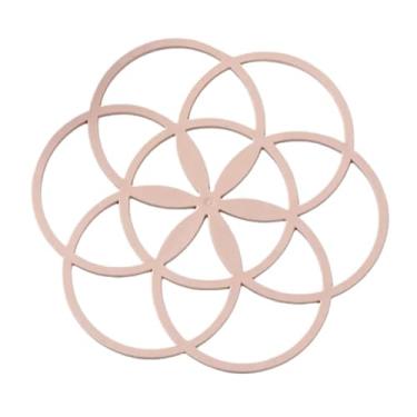 Imagem de 6 peças, jogo americano de silicone, multifuncional, impermeável, lavável, isolamento térmico, tapete para porta-copos para mesa de jantar, acessórios de cozinha, ideal para uso em sala de jantar