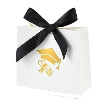 Imagem de GTIANHE-TAN Sacos pequenos de presente com alças para lembrancinhas de festa, sacos de papel a granel para artigos de festa de aniversário e ocasiões (BlackB02)