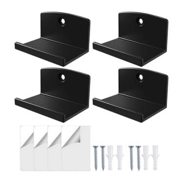 Imagem de Suporte de Parede para Discos - 4 Peças Prateleira Flutuante Acrílica Moderna - Expositor De Vinil | Para Quarto Sala De Estar Colecionáveis Álbum Livro Infantil