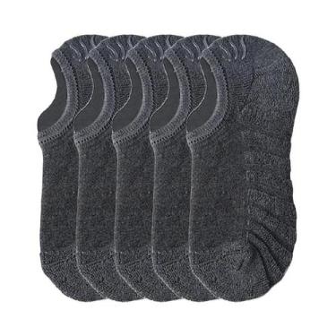 Imagem de Meias De Algodão Para Homens, 5 Pares, Respirável, Antiderrapante, Cas