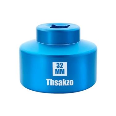 Imagem de Thsakzo Chave de soquete de filtro de óleo de 32 mm para veículos Ford F250, BMW, Mini, Volvo, Audi, VW, Porsche, ferramenta de remoção de filtro de óleo de alumínio usinado CNC de precisão