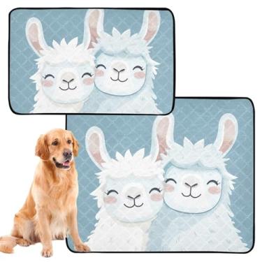 Imagem de TSENQUE Almofada de xixi de alpaca branca fofa para cães de estimação, lavável, tapete reutilizável para filhotes de cachorro, absorvente à prova d'água, fofo, pequeno x pacote com 3