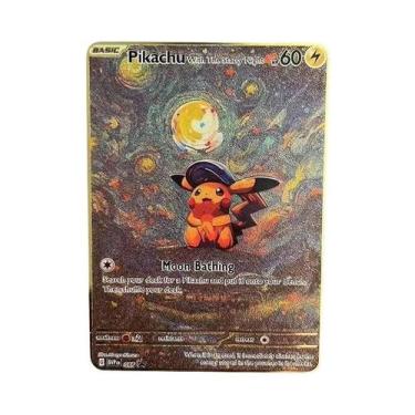 Imagem de Cartão Metálico Pokémon Dourado 10000 Pontos Arceus Charizard Raichu M