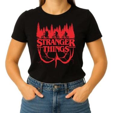 Imagem de Camiseta Camisa Adulto Feminina Masculina Algodão SÉRIE Stranger Thing