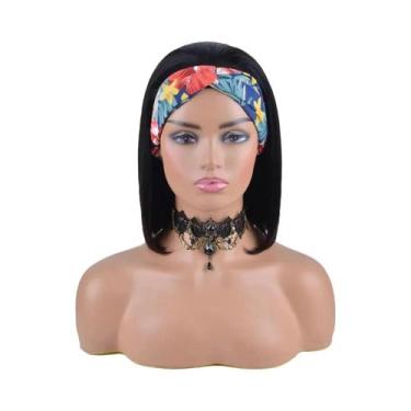 Imagem de Peruca De Cabelo Humano Remy Curta Com Faixa Para Mulheres Negras, Est