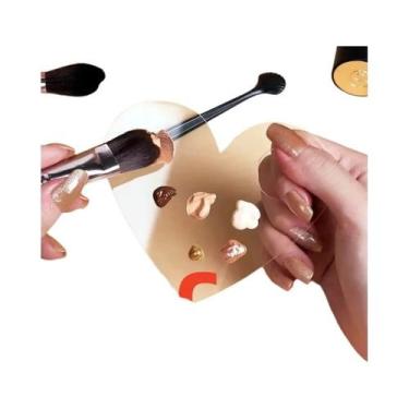 Imagem de Paleta De Maquiagem Em Acrílico Transparente Para Mistura De Base Líqu