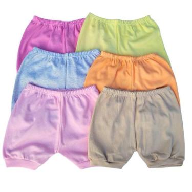 Imagem de Shorts bermuda Bebe Infantil Liso Algodão Barato Verão Creche Escola P