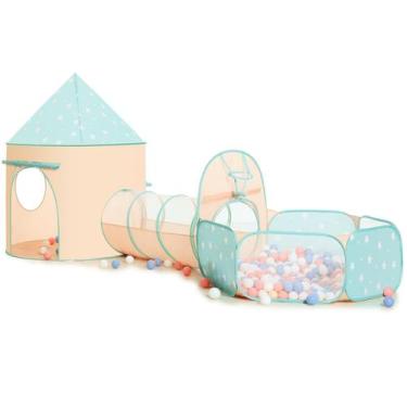 Imagem de Carpa de Juego Infantil PigPigPen 3 piezas con Fosa de Pelotas y Túnel