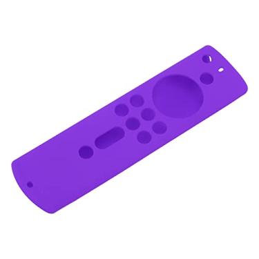 Imagem de GLOGLOW Capa Protetora de Silicone para Dispositivo Eletrônico Portátil para Fire TV Stick 4K 2018 Remoto, Capa Leve à Prova de Choque, Antiderrapante para Fire TV Stick 4K 2018 Remoto, Leve (Roxo)
