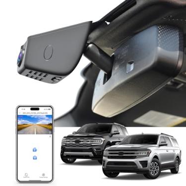 Imagem de Mangoal 4K Dash Cam ajuste personalizado para Ford Expedtion/Expedtion MAX 2018-2024, XLT Limited Timberline King Ranch Platinum, visual OEM integrado, vídeo UHD 2160P, fácil de instalar, aplicativo e