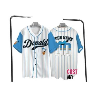 Imagem de Camisa De Beisebol Retro Personalizada Da Disney Mickey E Amigos Para 