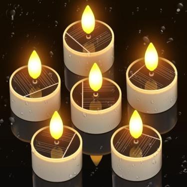 Imagem de Solar Tea Lights PChero Waterproof Outdoor, pacote com 6