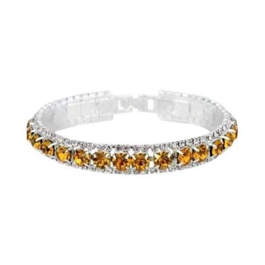 Imagem de Pulseiras Femininas Em Prata Esterlina 925 Com Zircônia AAA Cristal Au