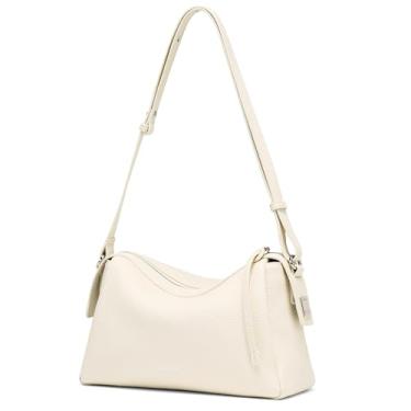 Imagem de LA FESTIN Bolsas transversais femininas com alça ajustável designer bolsas transversais para mulheres modernas, Branco