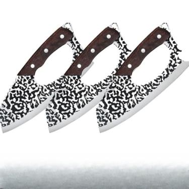 Imagem de Cutelo Artesanal Profissional em Aço Inox para Churrasco e Cozinha – Faca Pesada Multiuso com Cabo Ergonômico(3)