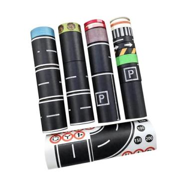 Imagem de Colaxi 28x Fitas Adesivas para Sinalização de Trânsito com Trilhos de - Adesivos Criativos e Realistas para Cadernos e Decoração de Festas, 500 Cm