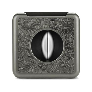 Imagem de JDIME Acessório de caixa de presente multifuncional 4 em 1 para cortador de charutos (cinza)