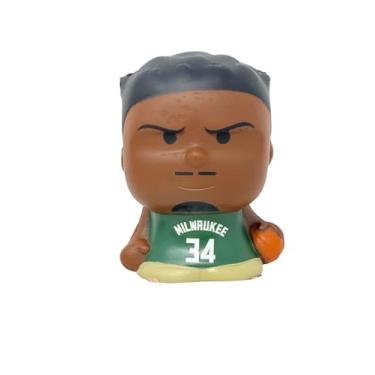 Imagem de Party Animal NBA Jumbo Squeezymates Milwaukee Bucks Giannis Antetokounmpo Squeezy Figurine, Team Colors, 4" Tall