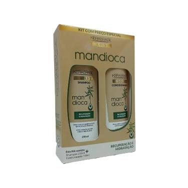 Imagem de KeraBrasil – Kit Shampoo 230ml + Condicionador 190ml Mandioca
