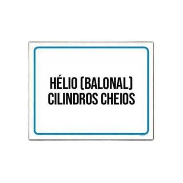 Imagem de Placa Sinalização Hélio Balonal Cilindros Cheios 18X23 10Un - Sinalizo