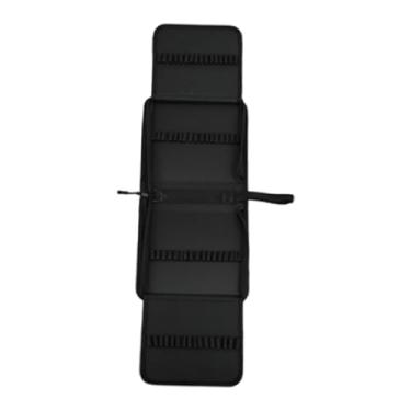 Imagem de Nishiyuenyi Estojo para lápis de cor com zíper, porta-canetas e marcadores, com vários compartimentos para armazenamento, ideal para salões de beleza, 100 Buracos